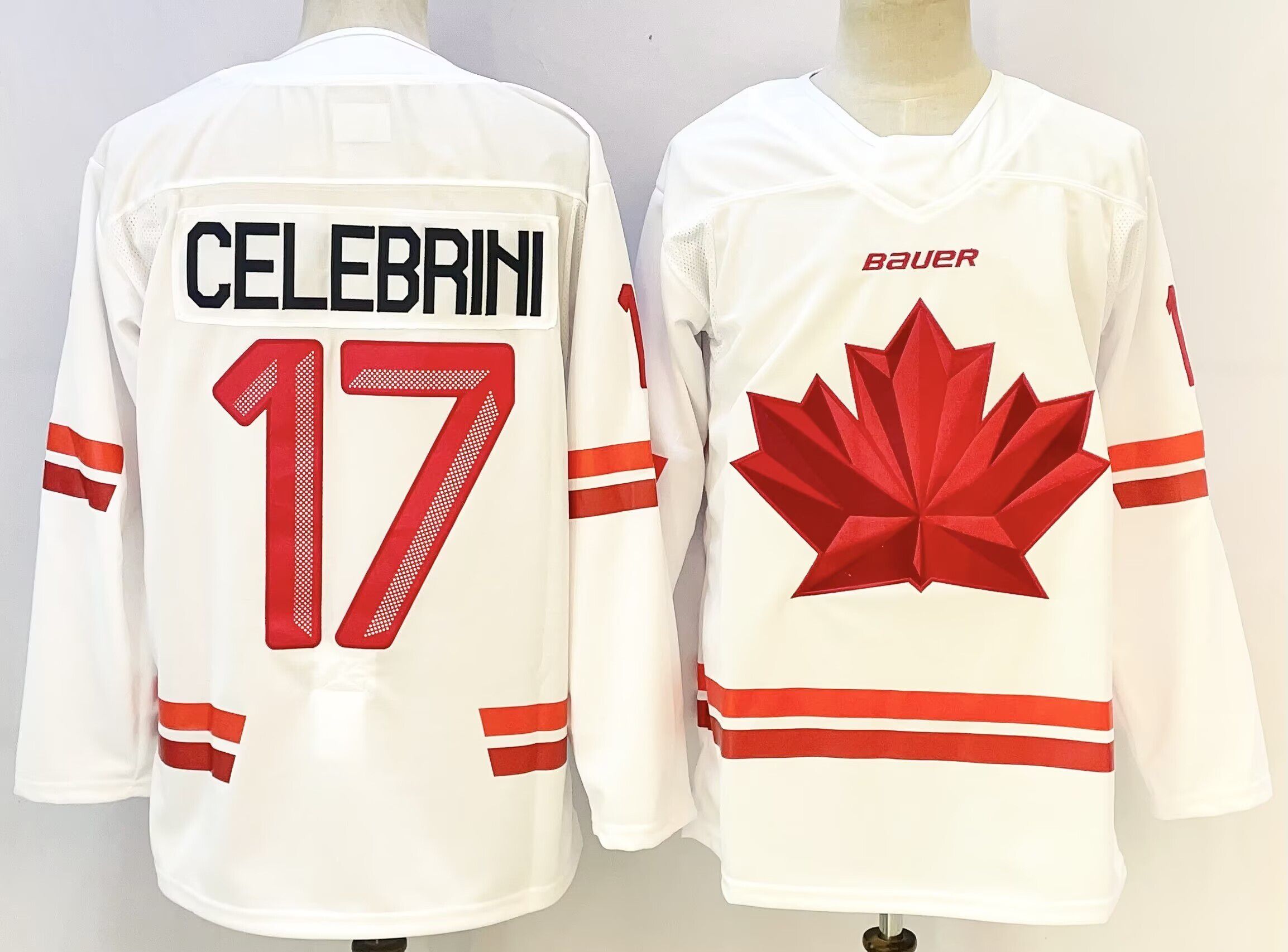 Men Canada Olympic #17 Celebrihi White adidas 2026 NHL jersey 01